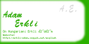 adam erkli business card